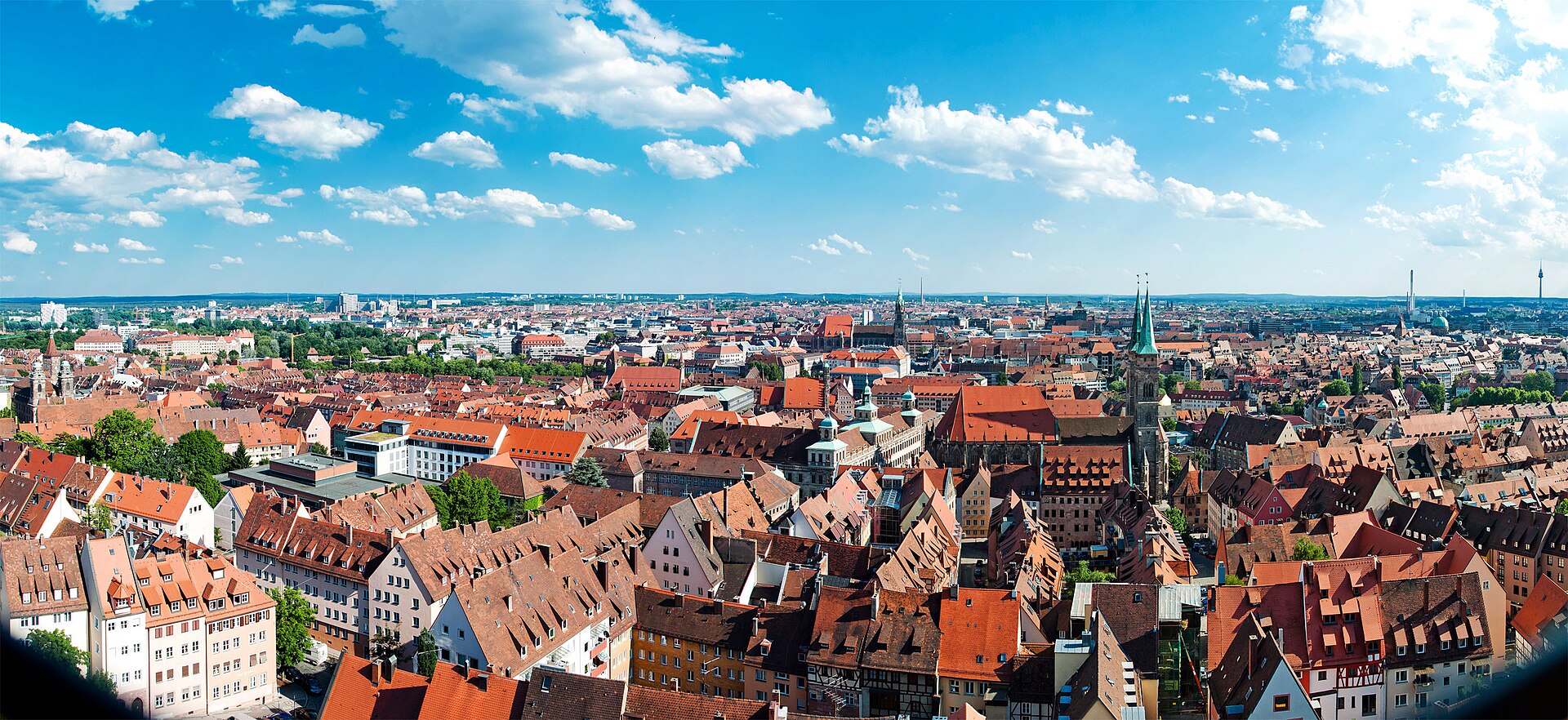 Stadtmotiv in Nürnberg – Nuremberg, view from Sinwell Tower 2012.06.16 - panoramio